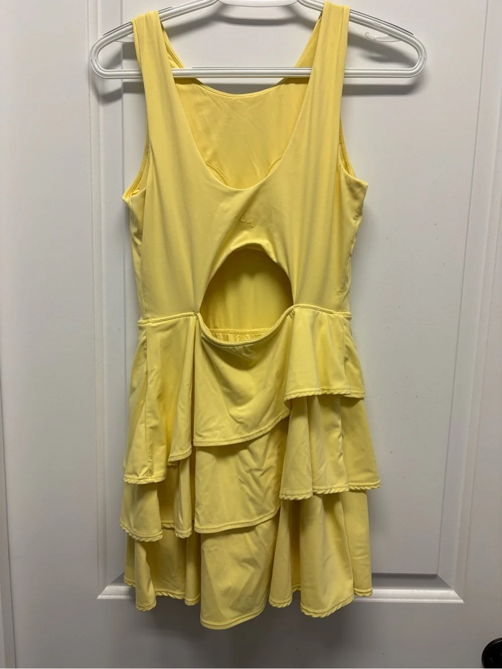 JoyLab Women's Knit High Neck Layered Active Dress - Yellow S - Picture 3 of 6
